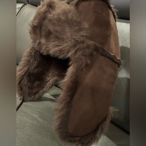 Forever 21 Brown Fur-Lined Aviator Hat